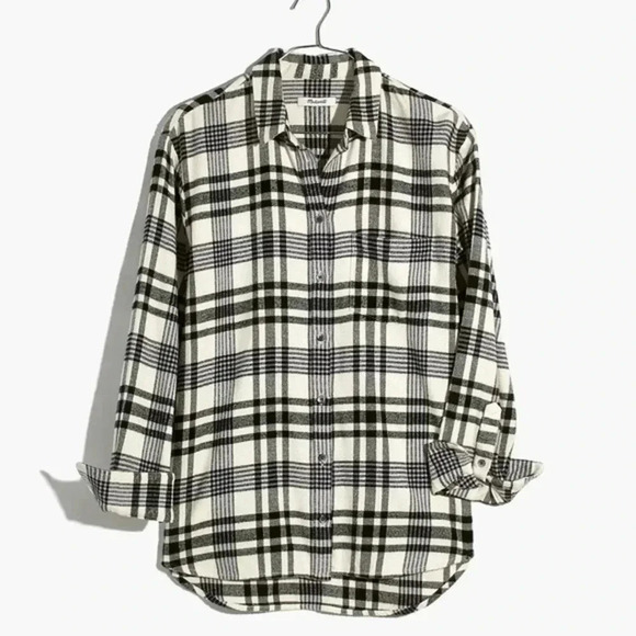 Madewell Flannel Oversized Ex-Boyfriend Shirt in Romana Plaid XS - Picture 13 of 13